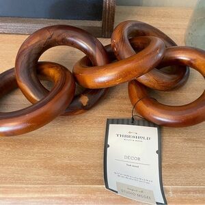 NWT Discontinued Teak Wood Chain Threshold designed with Studio McGee